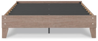 Signature Design by Ashley Flannia Modern Platform Bed, Queen, Grayish Brown