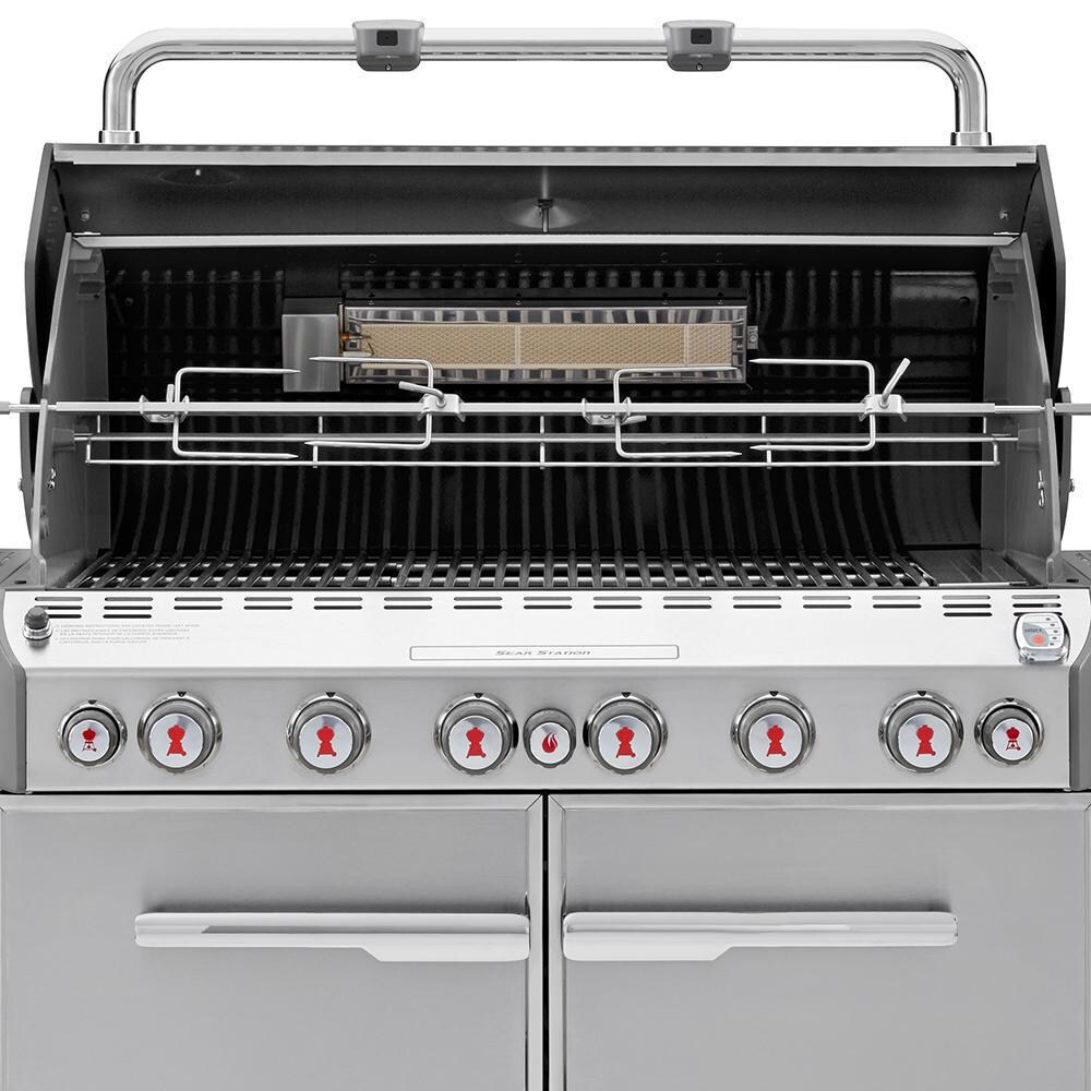 Weber Summit Grill Center Natural Gas Grill With Rotisserie， Sear Burner and Side Burner