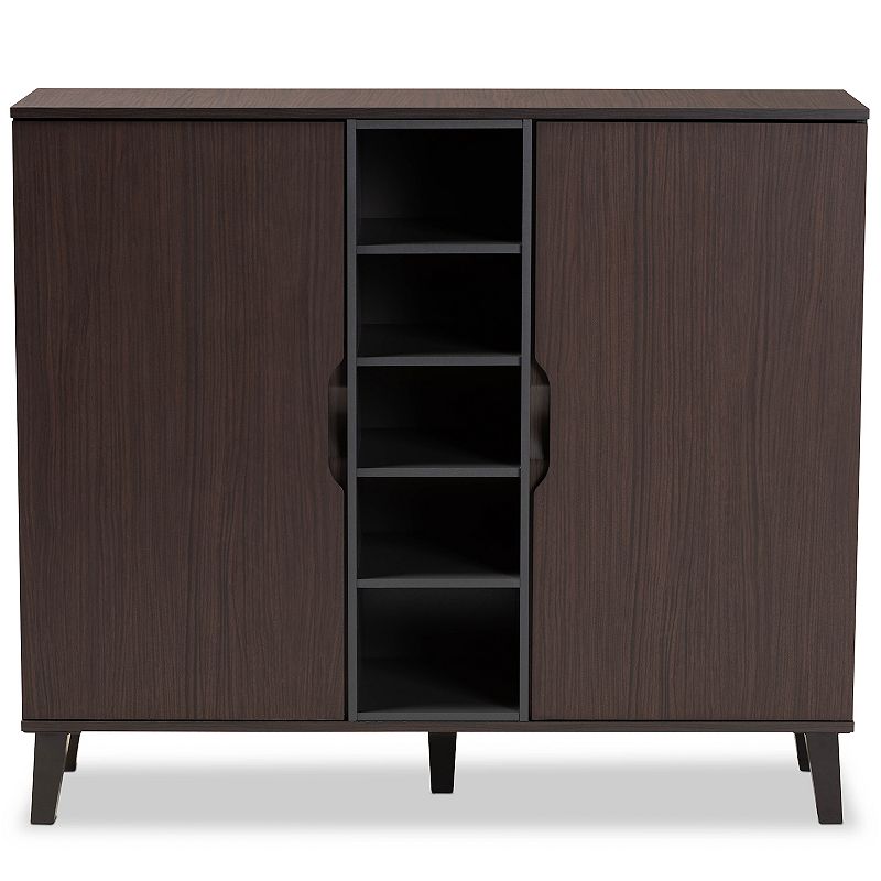 Baxton Studio Idina 2-Door Shoe Cabinet