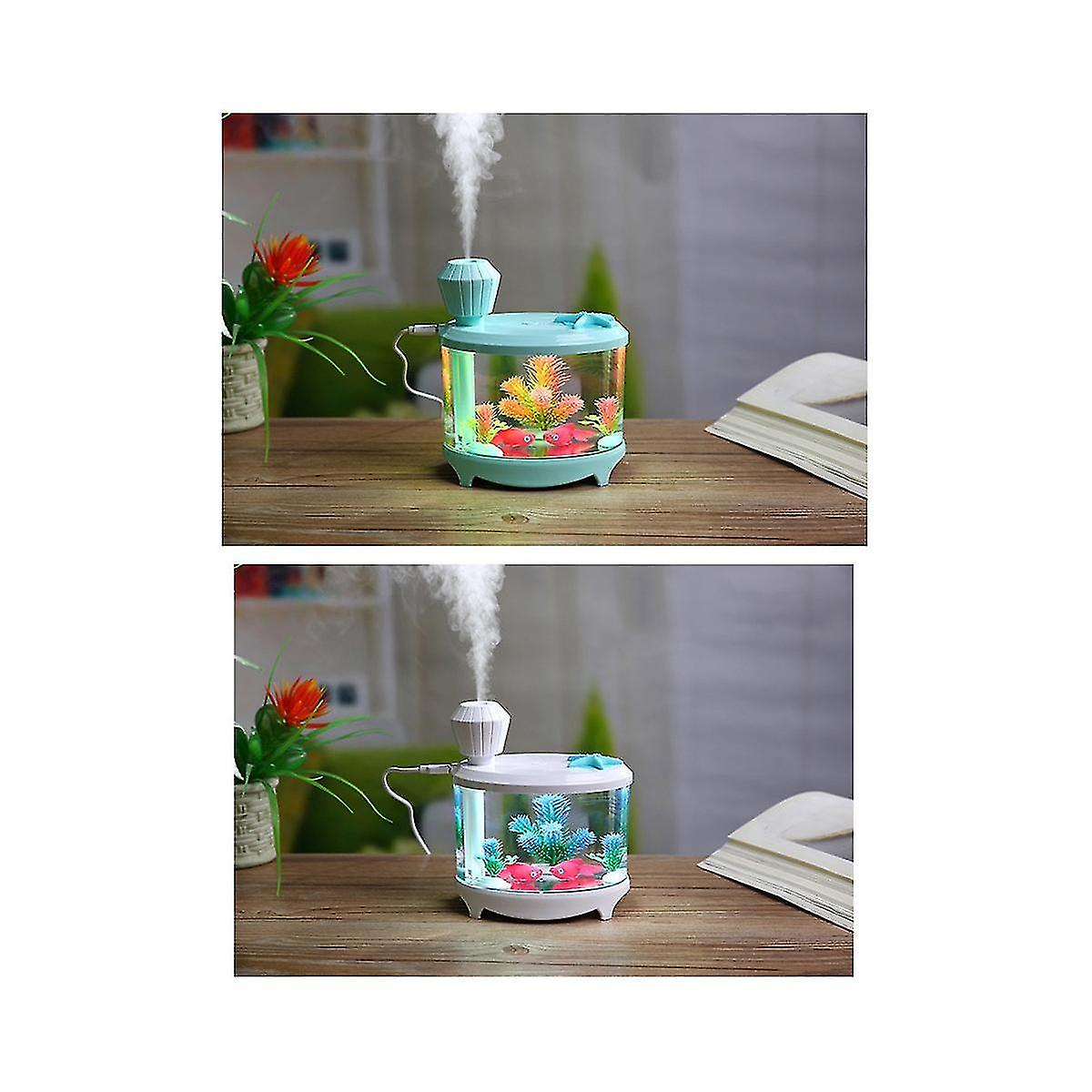 Fish Tank Air Humidifier Diffuser Colorful Night Light Dc5v Usb Mini Mist Maker 460ml Water Diffus