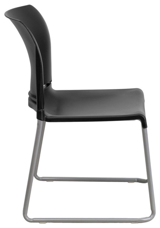 Flash Furniture Black Plastic Stack Chair   Contemporary   Dining Chairs   by Homesquare  Houzz