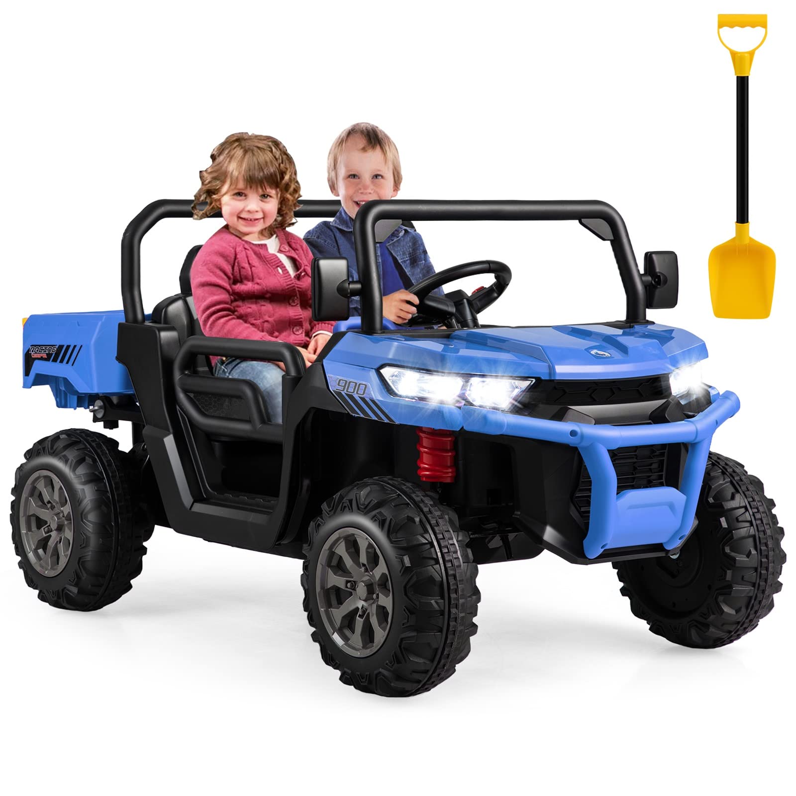 Costzon 2-Seater Ride on Car, Dump Truck w/ Remote Control