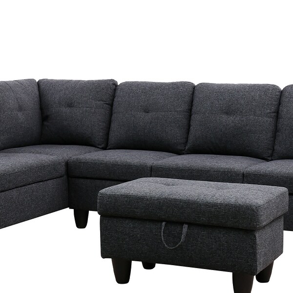 3PC Left Facing Sectional with ottoman