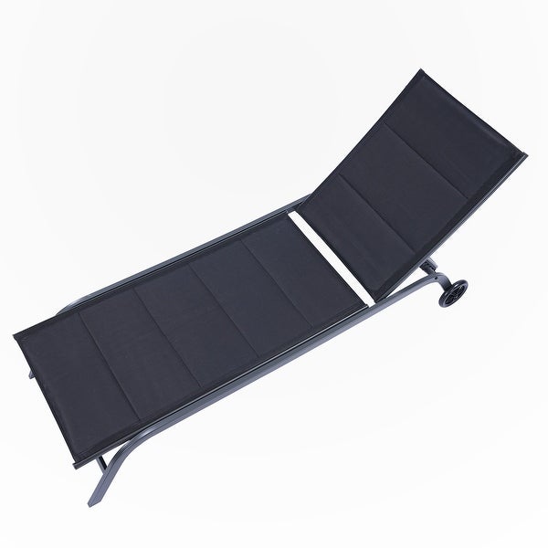 2-Piece Set Outdoor Patio Chaise Lounge