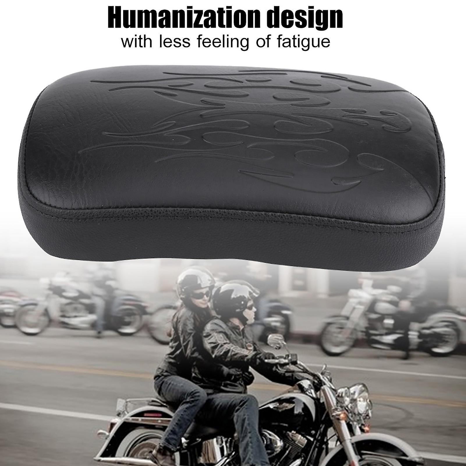 Motorcycle Suction Cup Rear Pillion Passenger Pad Seat For Bobber Chopper (#4