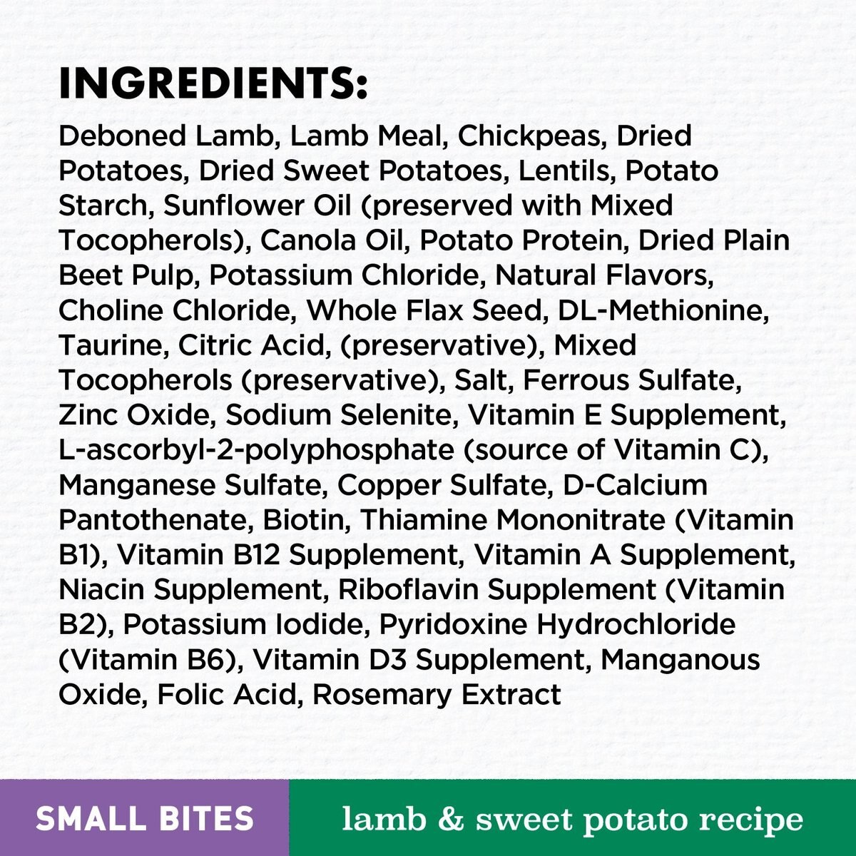 Nutro Limited Ingredient Diet Sensitive Support with Real Lamb and Sweet Potato Grain-Free Small Bites Adult Dry Dog Food