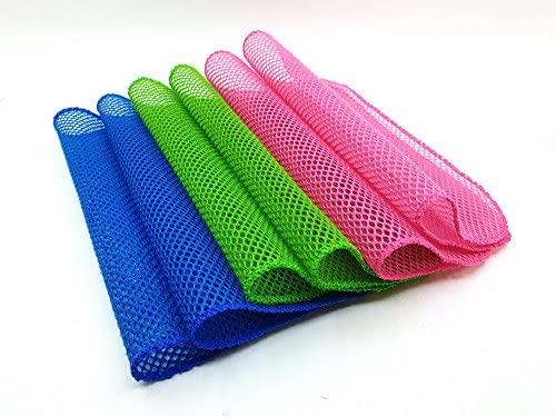 bangyoudaoo 6pcs Premium Kitchen Dish Towel Dish Cloth，Dish Scrubber，Mesh Wash Net