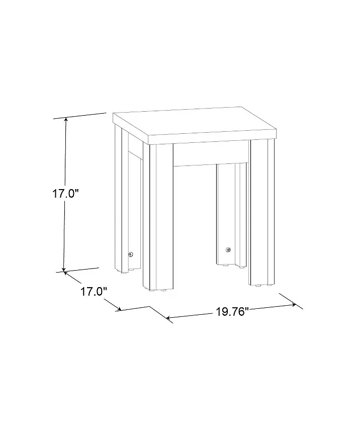 Lifestyle Solutions 17 H Wood Liverpool Tall Side Table