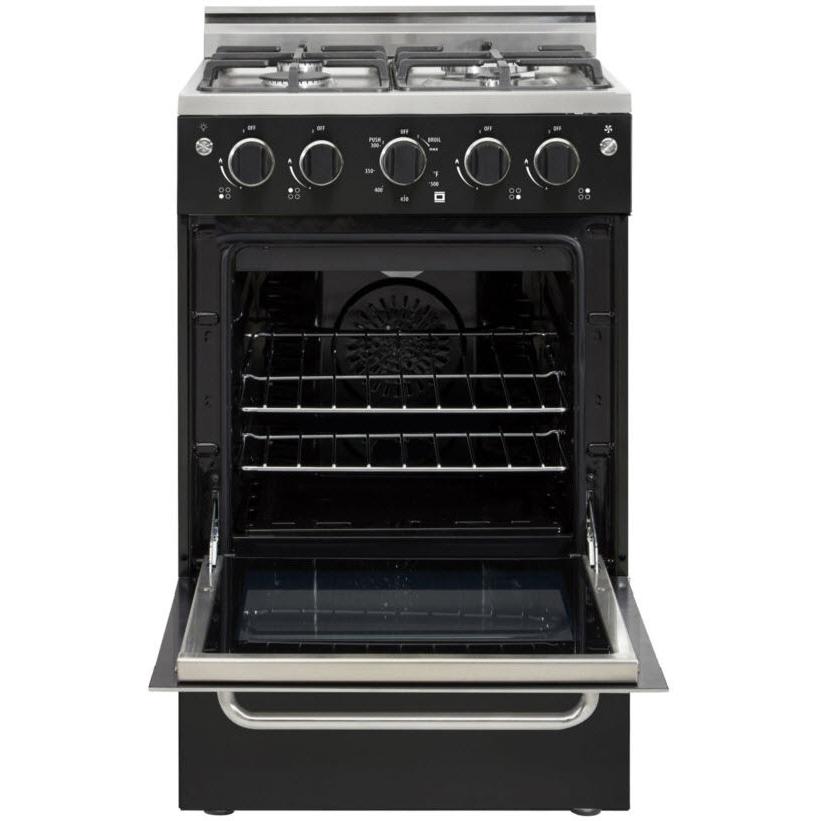 Unique Appliances 20-inch Freestanding Gas Range with Convection Technology UGP-20V PC1 B