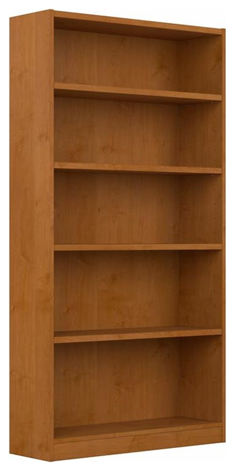 UrbanPro Tall 5 Shelf Bookcase in Ash Gray   Engineered Wood   Transitional   Bookcases   by Homesquare  Houzz