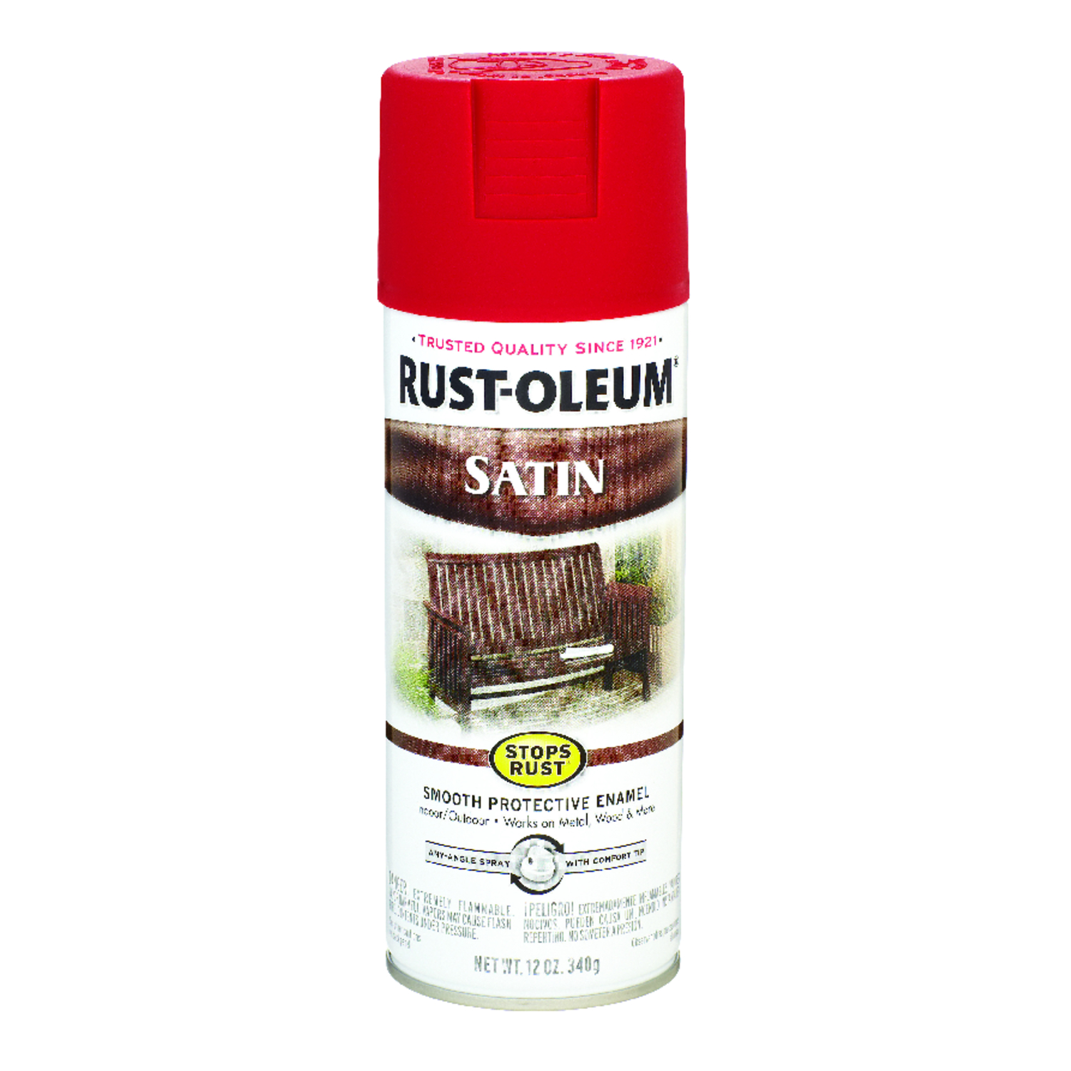 Rust-Oleum Stops Rust Satin Heritage Red Spray Paint 12 oz