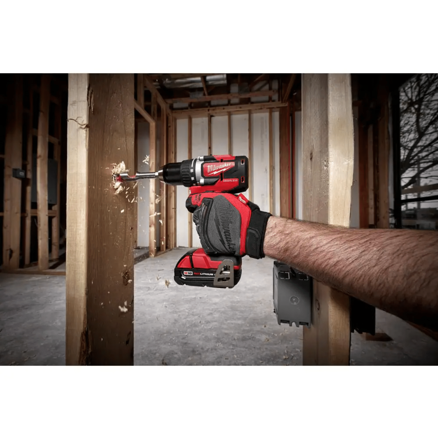 Milwaukee M18 18-Volt Lithium-Ion Brushless Cordless Compact Drill/Impact Kit W/ SHOCKWAVE Bit Set