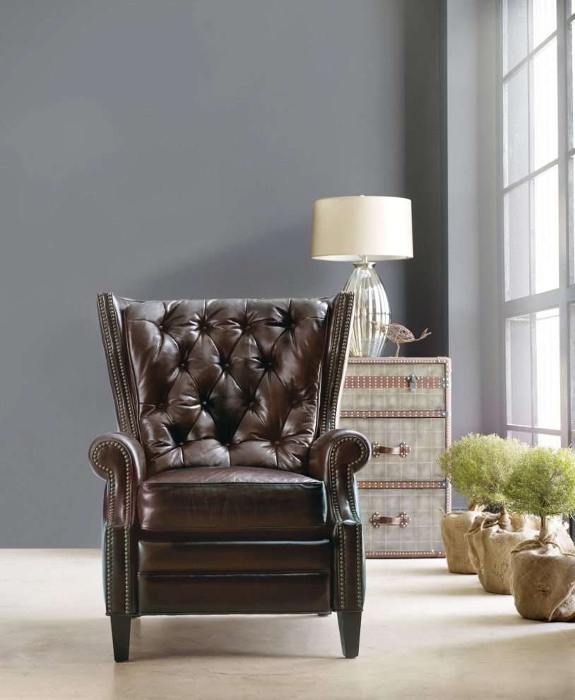 Hooker Furniture Balmoral Maurice Recliner  Blue   Transitional   Recliner Chairs   by Buildcom  Houzz