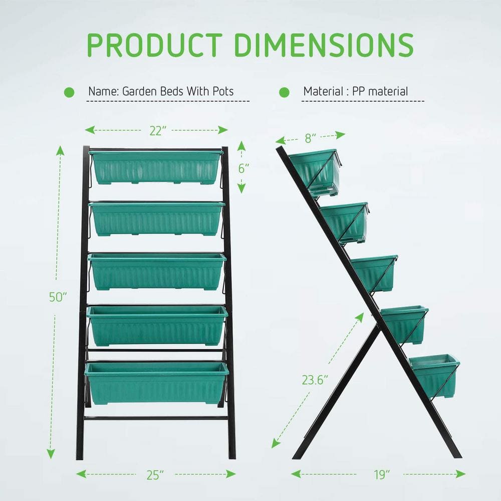 VIVOSUN 4 ft. 5-Tier Vertical Raised Garden Bed X002F5UWMP