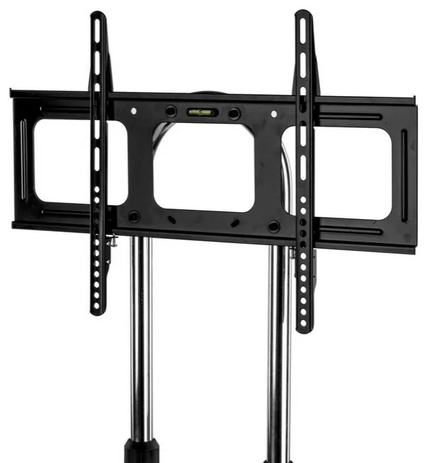 Rolling TV Stand  Adjustable Height Mounting System  ampLocking Wheels  Black   Modern   Entertainment Centers And Tv Stands   by Declusia  Houzz