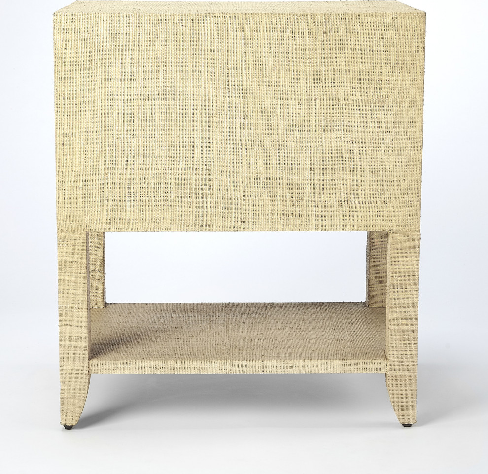 Amelle Raffia End Table   Transitional   Side Tables And End Tables   by HedgeApple  Houzz