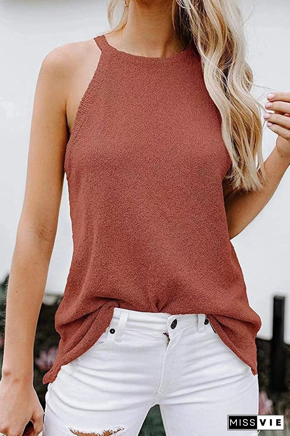 Plain Knit Tank Top