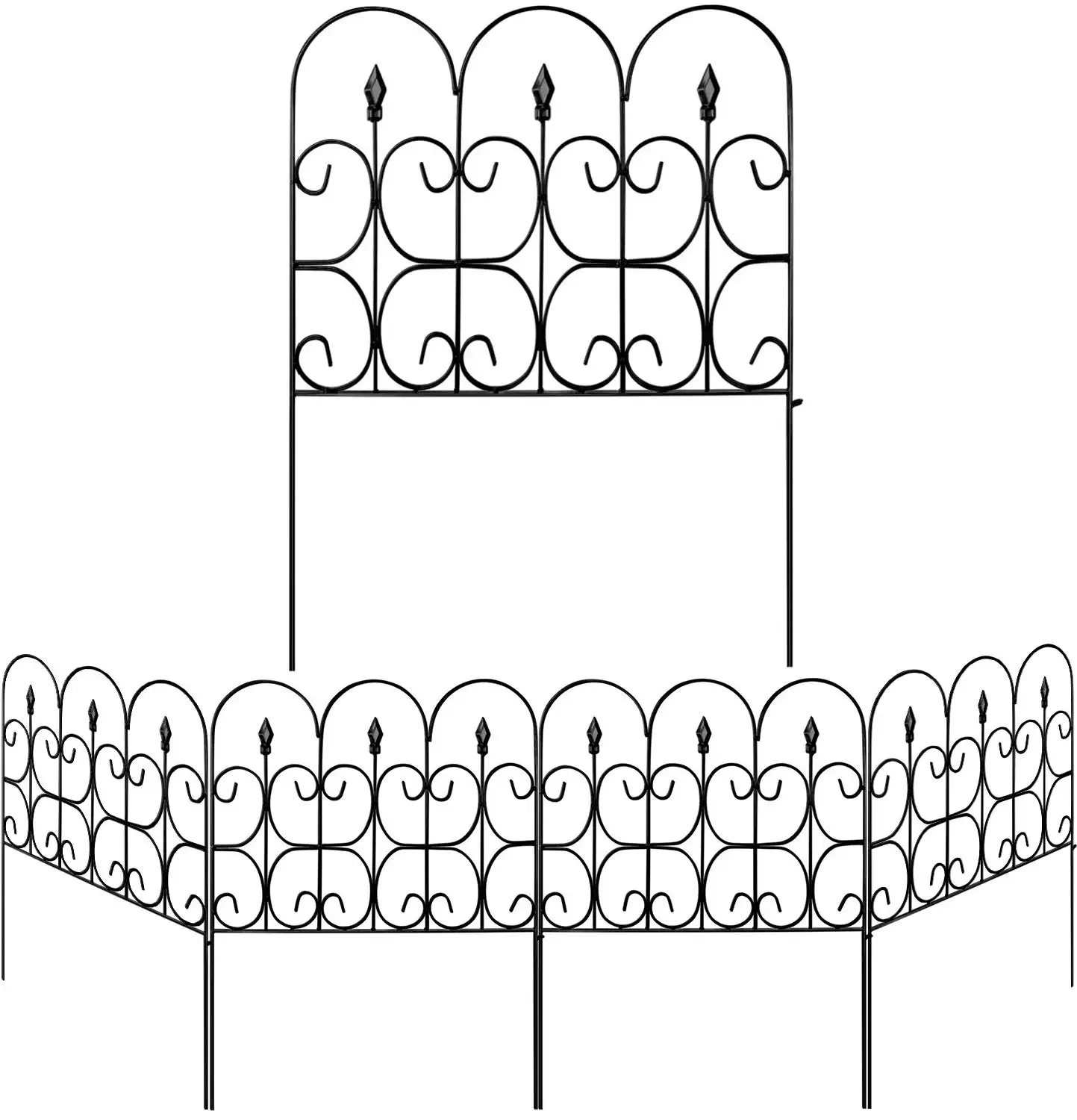 Modern garden decorative decorative  garden wrought iron fence / Zinc steel Fence/