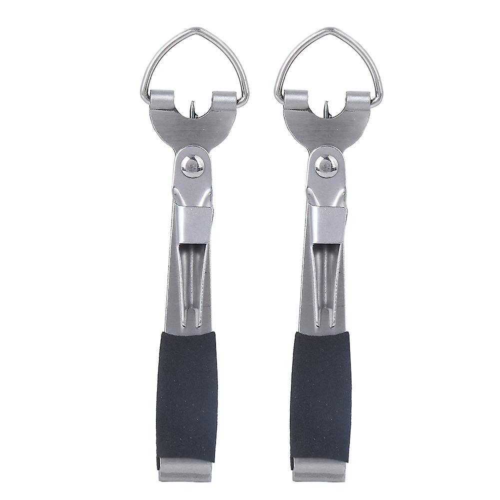 2pcs Fly Fishing Quick Knot Tool Fast Nail Knotter Lines Clipper Hook Eye Cleaner With Retractor