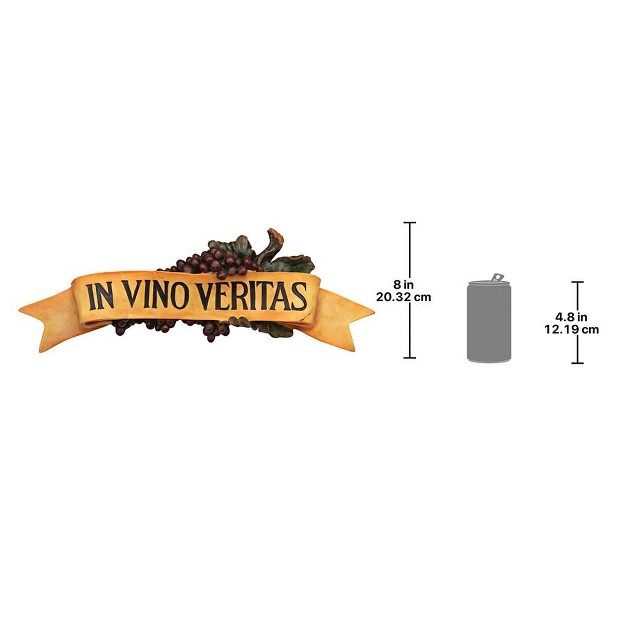 Design Toscano In Vino Veritas Wall Plaque