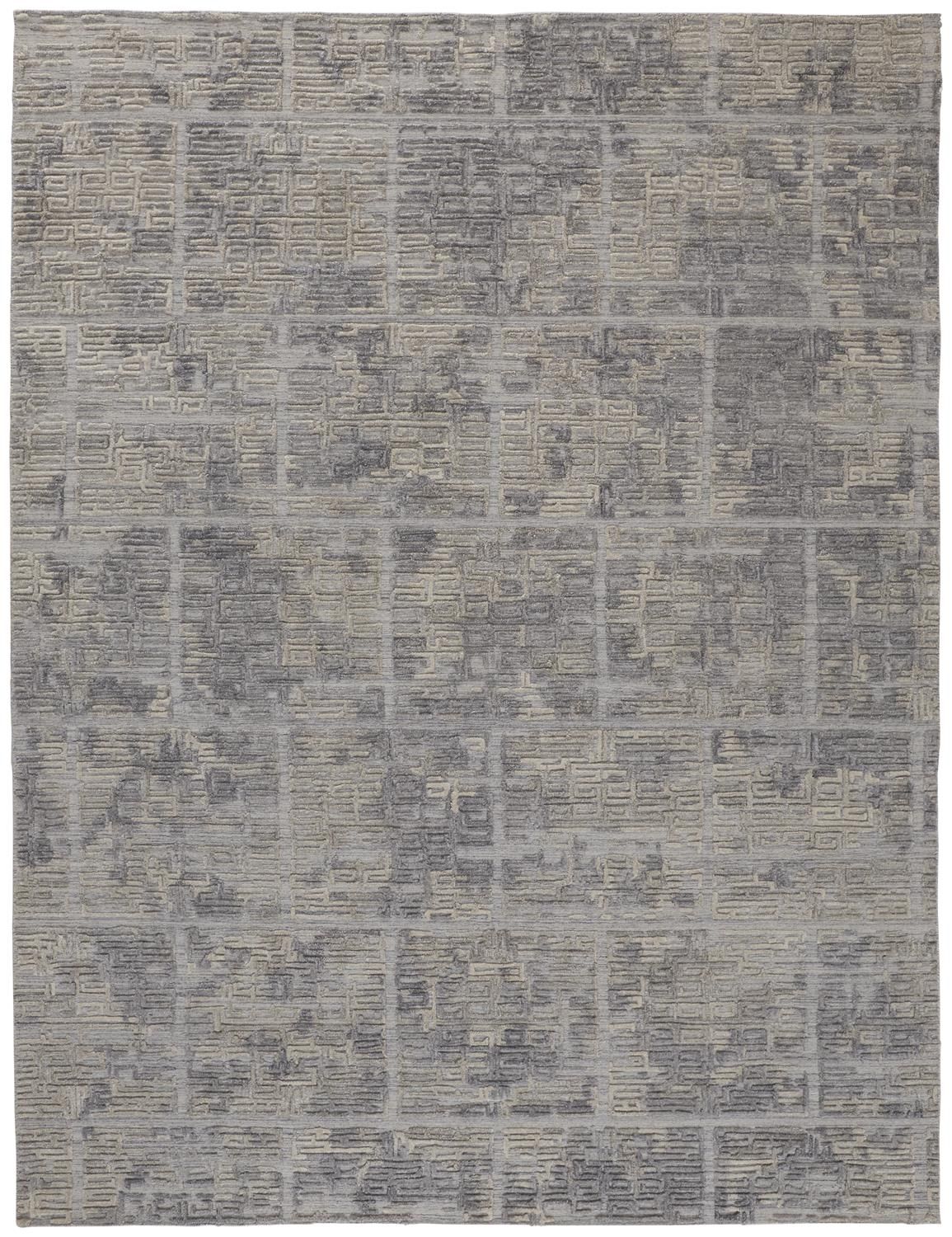 Huntley Hand Woven Gray and Ivory Rug by BD Fine