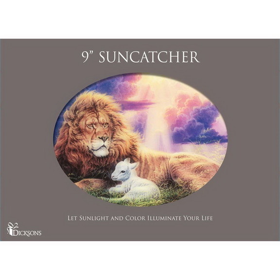 Dicksons SUNCG 1011 Oval Suncatcher Laying Lion An...