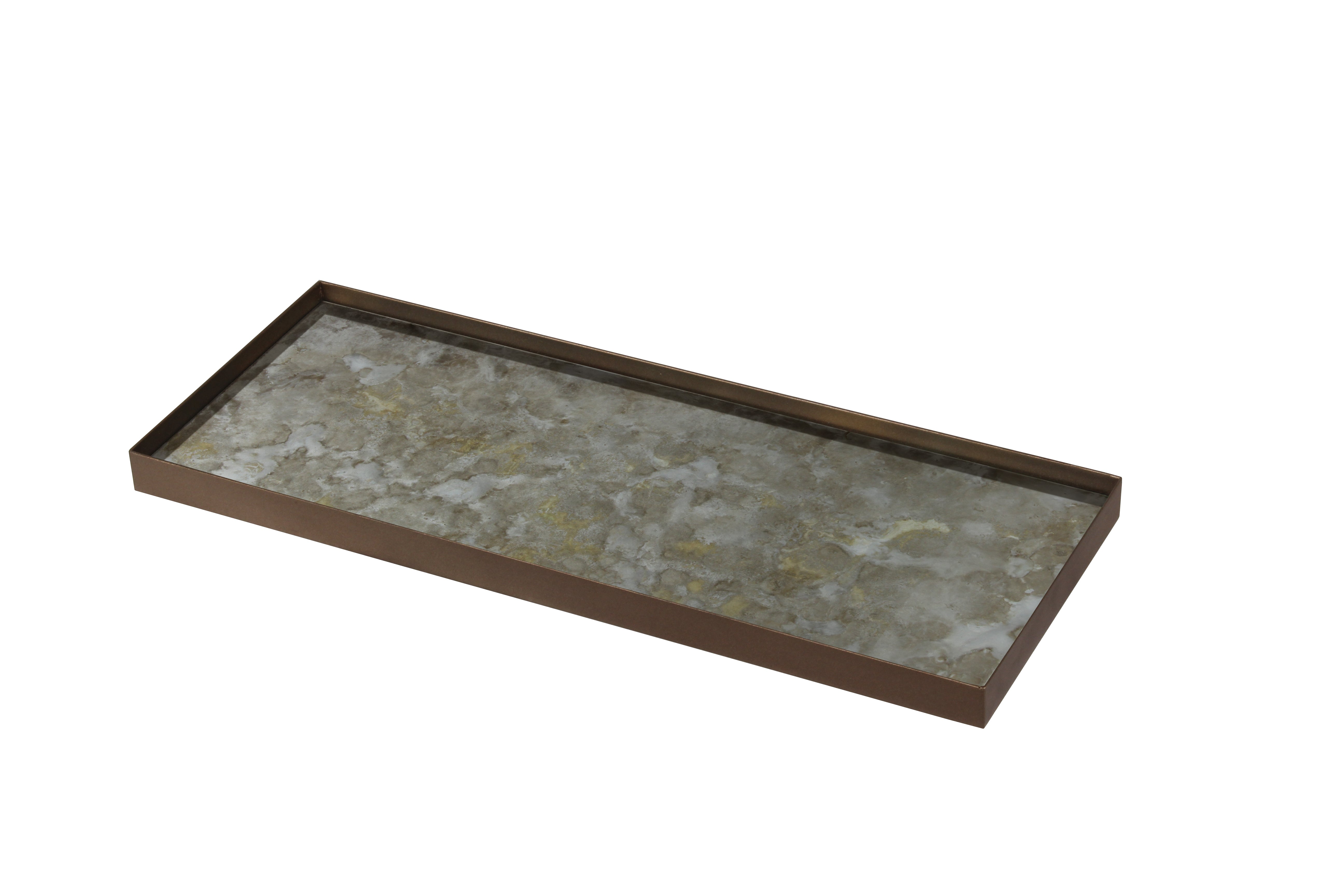 Fossil Organic Rectangular Glass Valet Tray