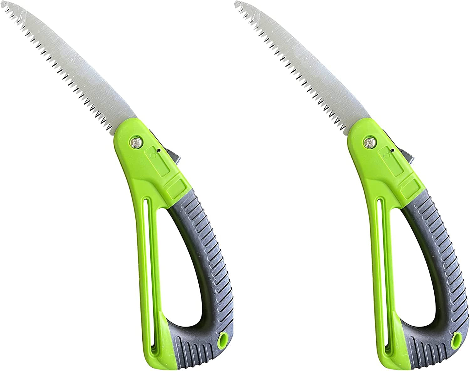 Garden Guru Folding Pruning Saw with Ergonomic Handle, Safety Lock and Rust-Resistant Steel Blade (2 Pack)