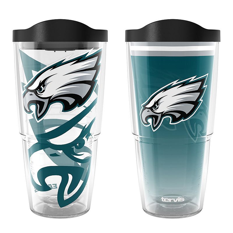 Tervis  Philadelphia Eagles 24oz NFL 2 PACK Genuine and Forever Fan