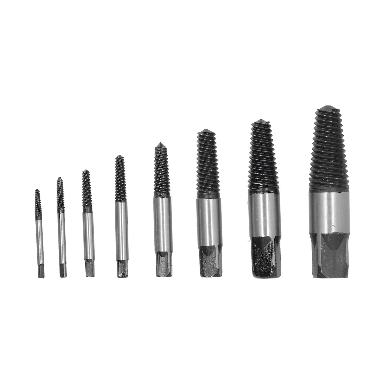 8 Pcs Screw Extractor Set Carbon Steel Easy Out Damaged Screw Extractor Kit With Storage Case For Broken Bolts