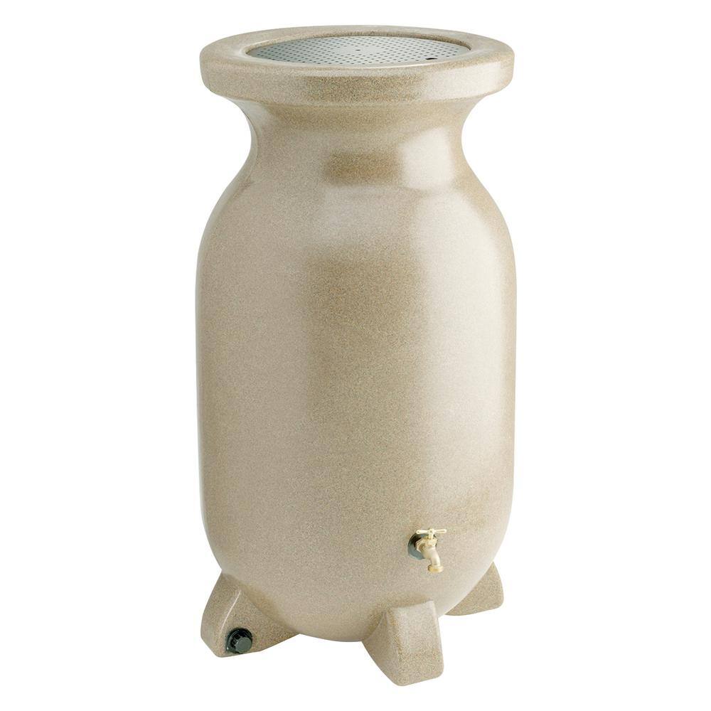 Koolatron Koolscapes Stone-Look Rain Barrel 75 Gal. (285L) Beige Eco-Friendly Gardening Water Conservation RBSS-75