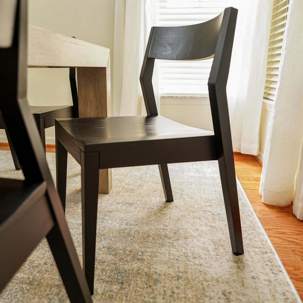 Plank and Beam Modern Solid Wood Dining Chair   N/A