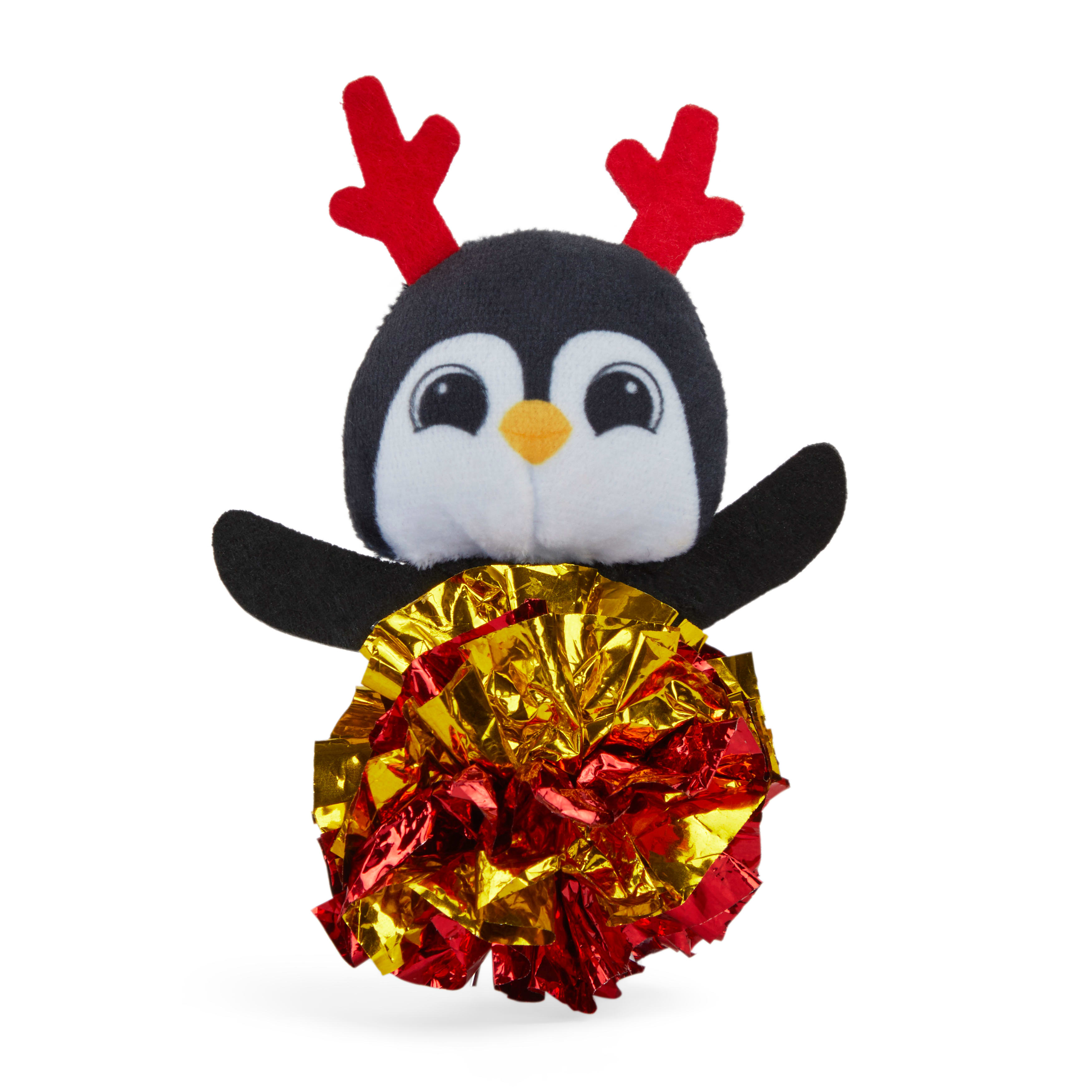 More and Merrier Penguin Mylar Ball Cat Toy