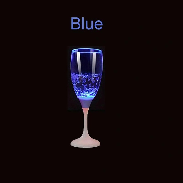 LED Glowing Light-Up Goblet Food Grade Plastic Light-Up When You Pour Water for Wedding Birthday Party Glow Wine Glass Cup