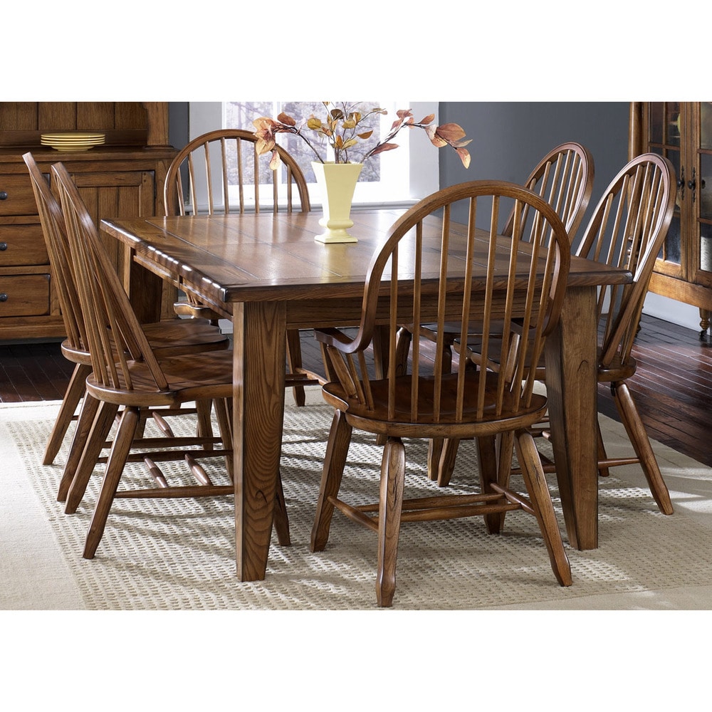 Treasures Rustic Oak 7 piece Dining Set