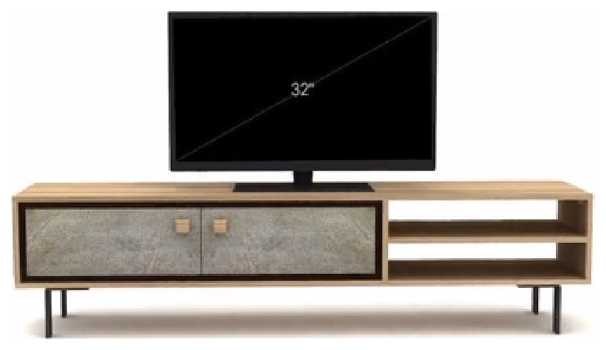 Acacia Contemporary Media Unit  Tikamoon Temis   Industrial   Entertainment Centers And Tv Stands   by Oroa   Distinctive Furniture  Houzz