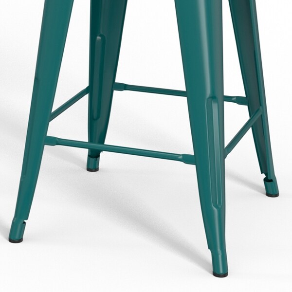 WYNDENHALL Josephine Industrial Metal 24 inch Counter Height Stool (Set of 2) - 16.3 