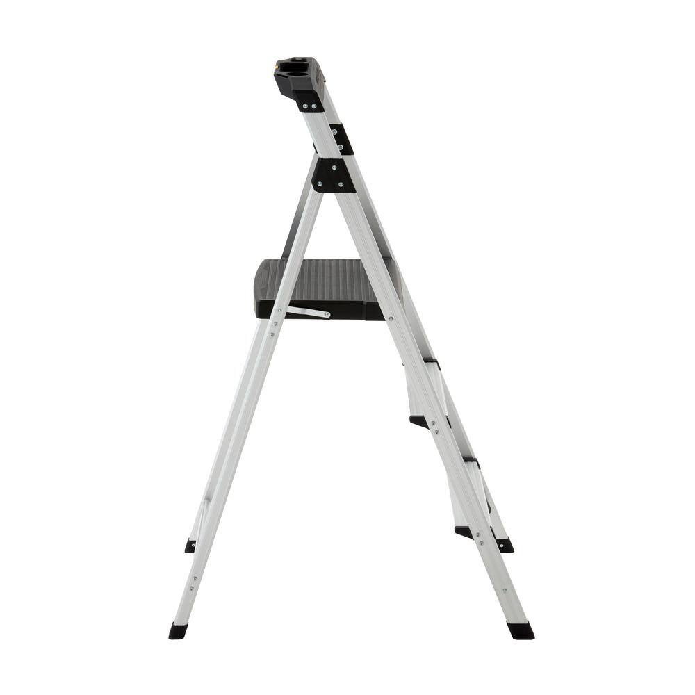 Gorilla Ladders 3-Step Aluminum Step Stool Ladder 250 lbs. Type I Duty Rating (9ft. Reach Height) GLA-3-2