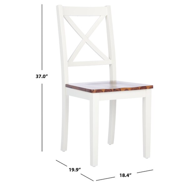 SAFAVIEH Silio Farmhouse X-Back Dining Chair (Set of 2) - 18.4