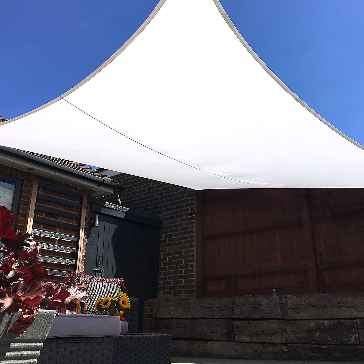 Born Pretty White All Size Waterproof Sun Shade Sail Square Rectangle Triangle Garden Terrace Awnings Swim Shade Camp Hiking Yard Canopy