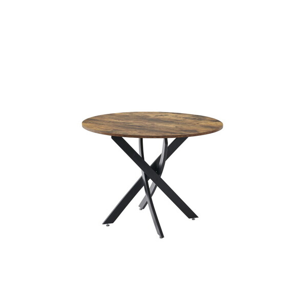 Round MDF Dining Table  Printed Walnut Table Top a...