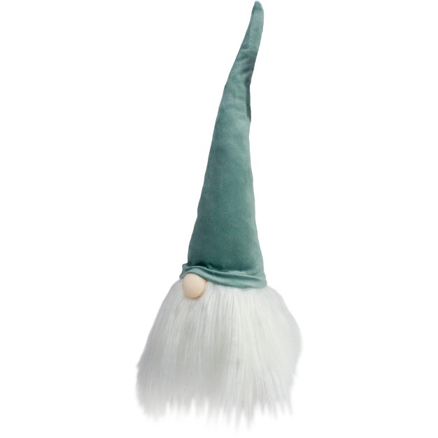 Green And White Gnome Head Christmas Tabletop Decor