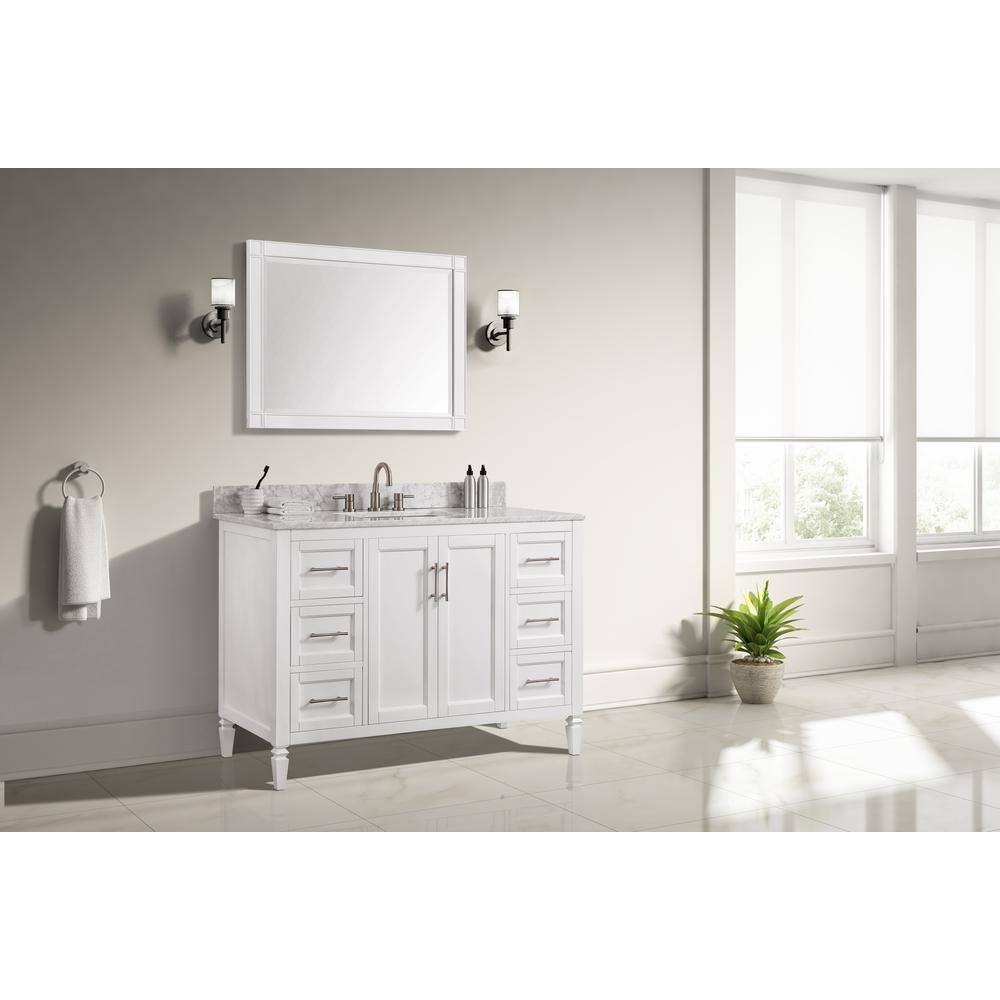 Home Decorators Collection Stockham 48 in. W x 21-12 in. D Bathroom Vanity Cabinet Only in White 19043-V48-WT