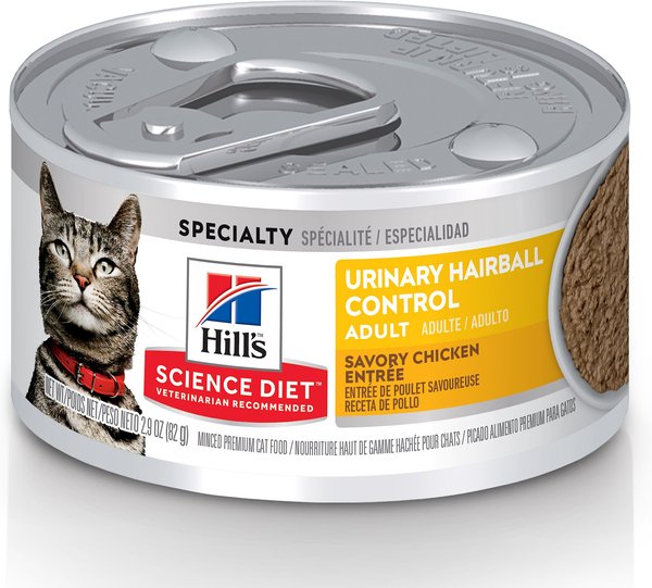 Hill's Science Diet Adult Urinary Hairball Control Savory Chicken Entree Canned Cat Food