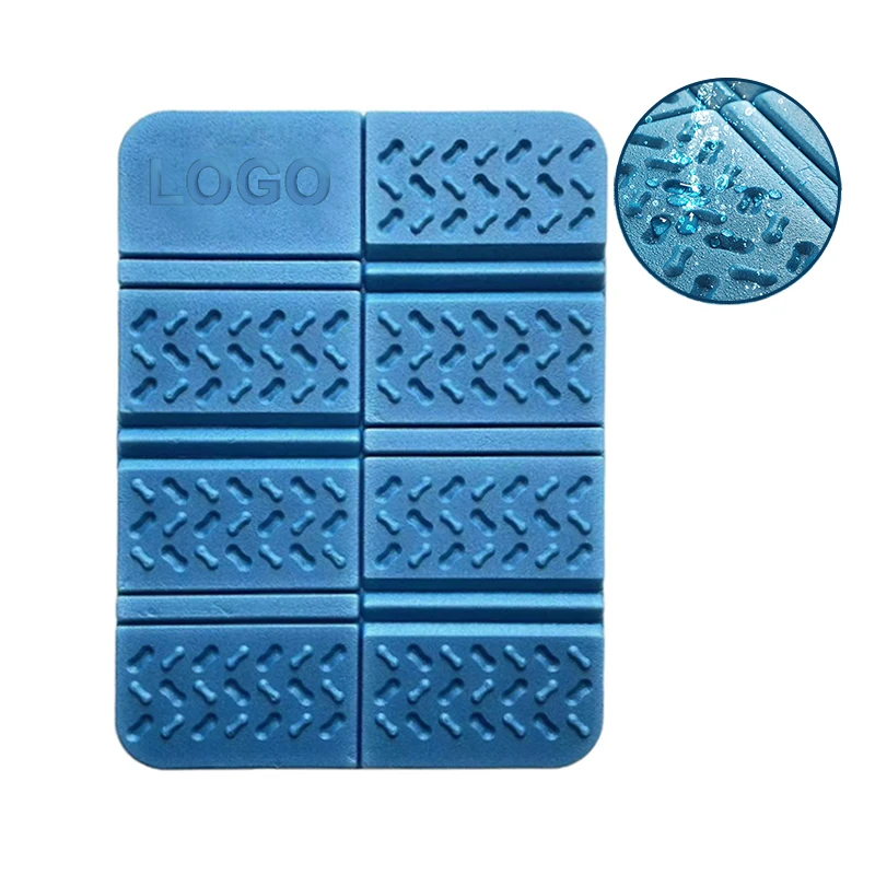 Portable Lightweight Mini Waterproof Folding Mat Ultralight 30g weight Foldable Seat Cushion for Blue