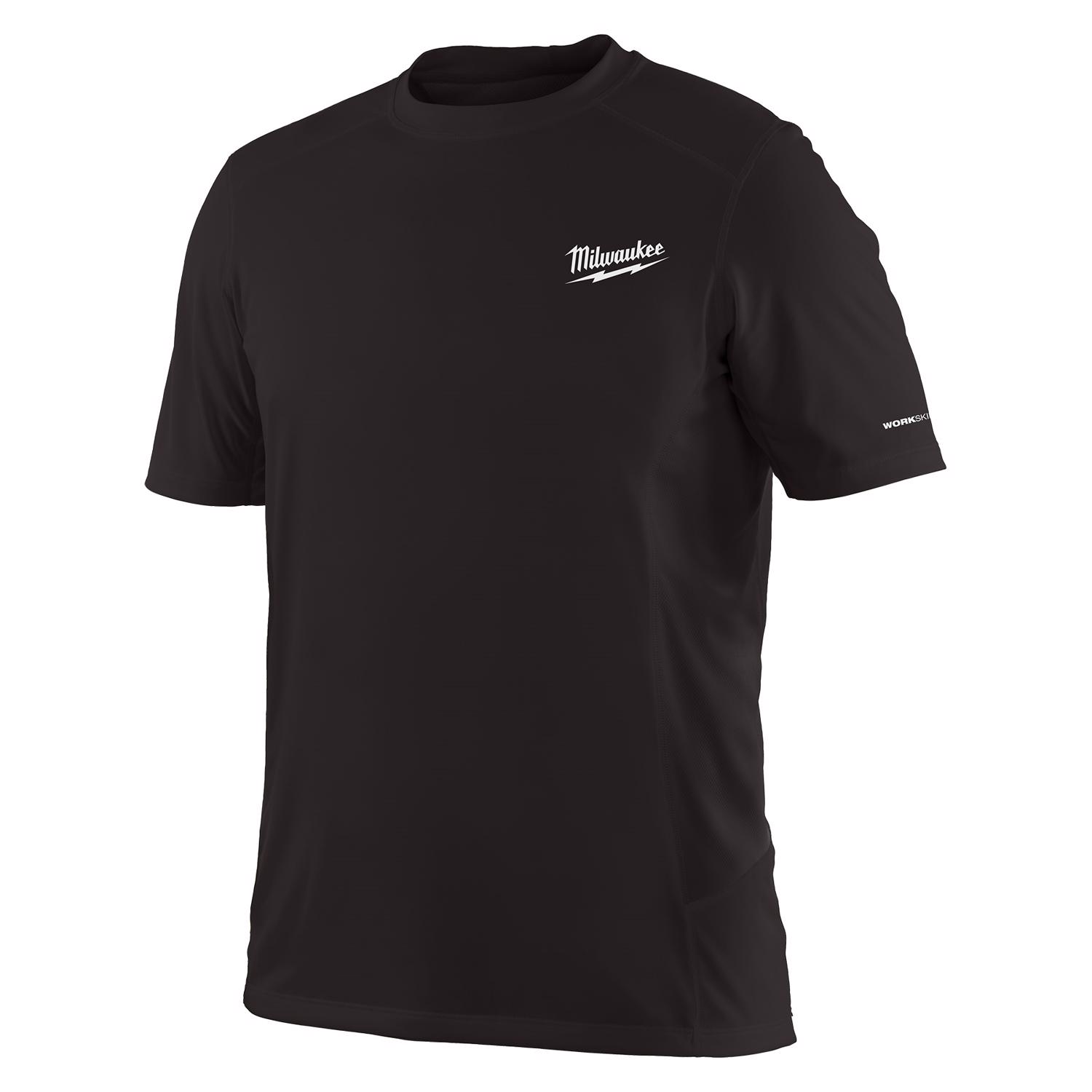 MW Workskin M Short Sleeve Men\u0027s Crew Neck Black Lightweight Performance Tee Shirt