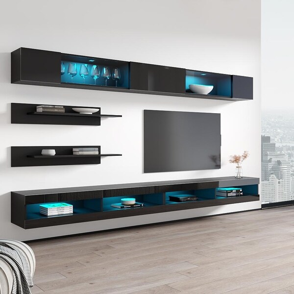 Fly I3 34TV Wall Mounted Floating Modern Entertainment Center