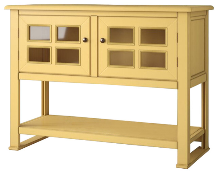 Eagle  x27s Console/Sofa Table With Glass Doors   Transitional   Console Tables   by Eagle Furniture  Houzz