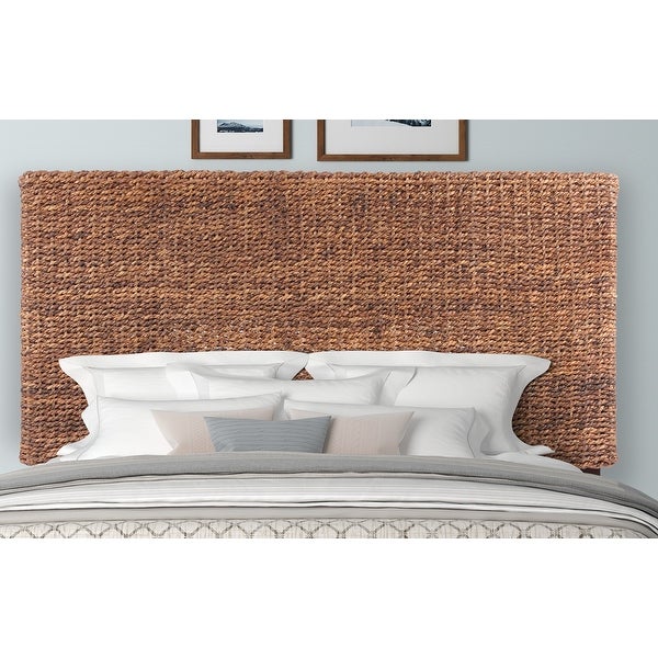 Ashbury Woven Wicker Rattan Abaca Headboard Queen - - 33034920