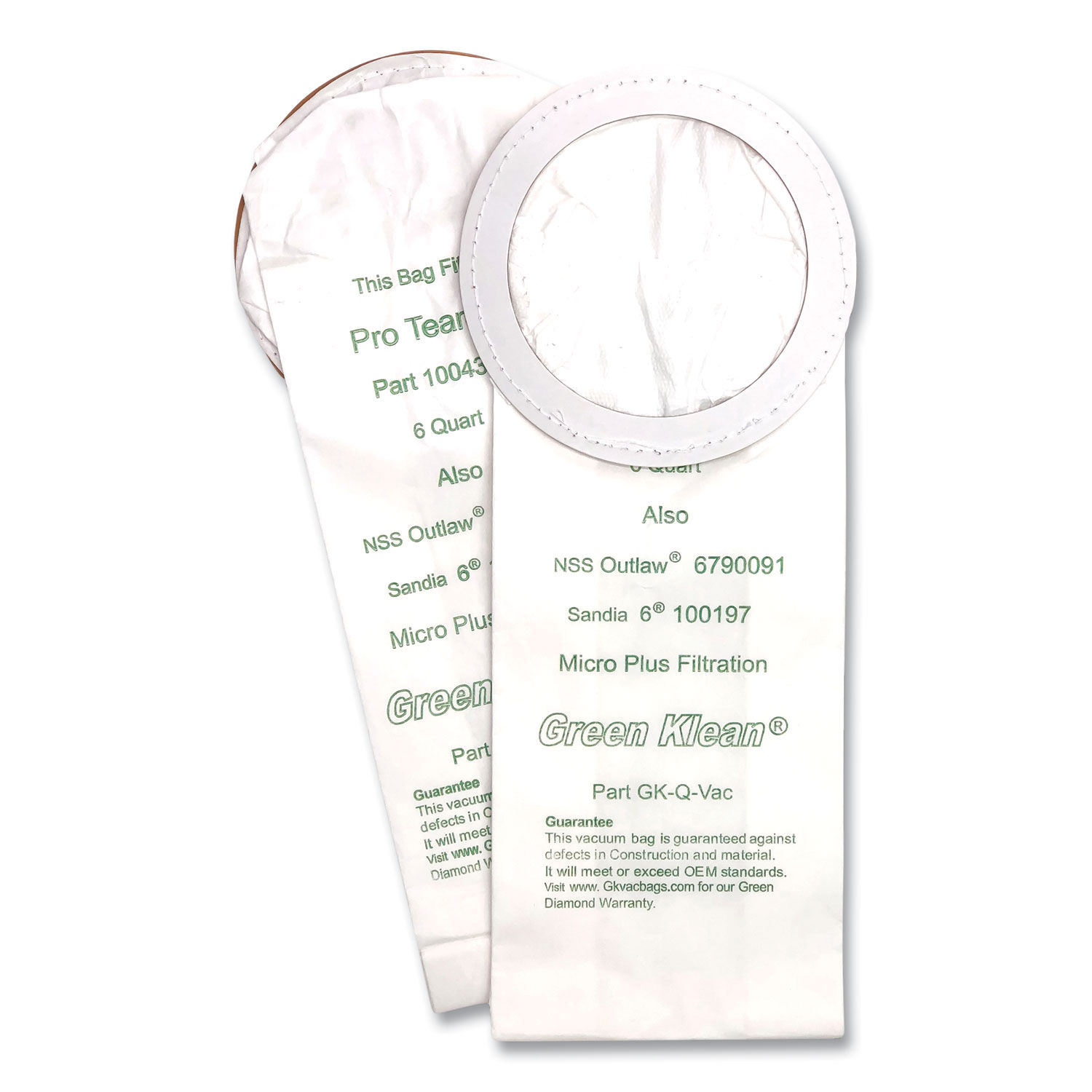 Replacement Vacuum Bags by Green Kleanandreg; GRKQVACP